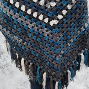 Handmade Crochet Shall Scraf in Mix Colourful Cape Shawls Wraps Granny Womens Coat Sweater (XXL) 220 * 185cm شال كتف للسيدات مصنوع يدويا من خيوط الكروشيه بطول 220 سم ِ Apro-B0DVDQ2LG1