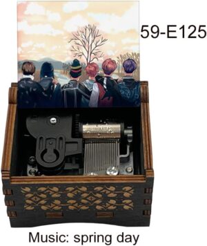 [1Pcs] [Coffee ]Famous music river flows in you Wood Auto mechanical Music Box for piano guitar Friends birthday New year Christmas gift-B0D96LTC7G