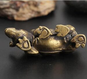 Mini Copper Rhino Sculpture Handmade Crafts Brass Rhinoceros Figurines Vintage Animal Statue Home Office Table Decor Ornament-B0BRNWHB19