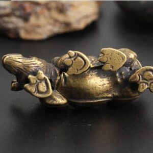 Mini Copper Rhino Sculpture Handmade Crafts Brass Rhinoceros Figurines Vintage Animal Statue Home Office Table Decor Ornament-B0BRNWHB19