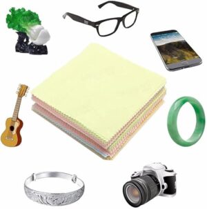 Small Glasses Clean Cloth, Lens Clean Cloth for Lenses, Glasses, Screens, Cameras, Phone Screen i-Pad, i-Phone, Eyeglasses Mixed Colored 14 * 10Cm (25)-B0DVR2QQG8