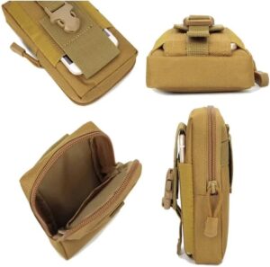 Men Tactical Molle Pouch Belt Waist Bag Edc Phone Pocket Fanny Pack Running Camping Bags Soft Back Hunting Accessories -18X10Cm (Green)-B0DFYW9V9H