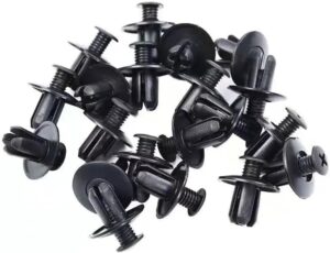 50Pcs 8mm Plastic Fasteners Screw Car Bumper Black Rivet Car Fastener Clips for Most Car Type-B0DFV5BDCR