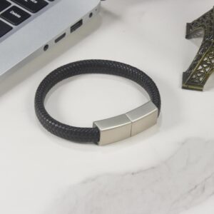 Bracelet USB Flash Drive Black Wristband Pen Drive Creative Gifts Memory Stick Water Proof External Storage (4GB)-B0CTL1TK89