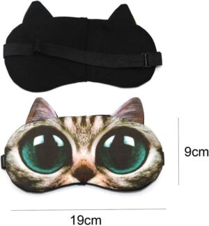 [1Pcs - A2] Animated Cartoon 3D Starling dog eyes Sleep Mask Ice patch Light Shading Cover eyemask for Women Girls Kids (967)-B0CP8JXLYR