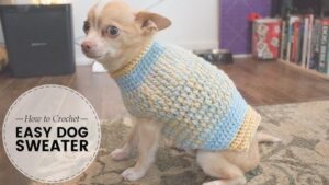 Dog and Cats HandMade Crochet Shirt, (Neck Diameter 16~23 Cm Chest Diameter 23~38Cm Max Round) Winter Pet Dog Clothes Crochet a winter jacket For Pets-CODE M2022-B0DQQ7881Y
