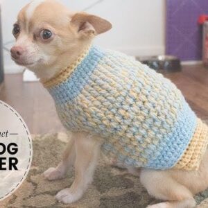Dog and Cats HandMade Crochet Shirt, (Neck Diameter 16~23 Cm Chest Diameter 23~38Cm Max Round) Winter Pet Dog Clothes Crochet a winter jacket For Pets-CODE M2022-B0DQQ7881Y