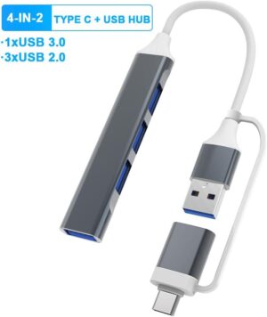 8-IN-2 USB HUB 3.0 USB C HUB Dock Station 5Gbps High Speed Transmission USB Splitter Type C to USB OTG Adapter For Macbook Pro (7-IN-2, CHINA)-B0DX852HFM