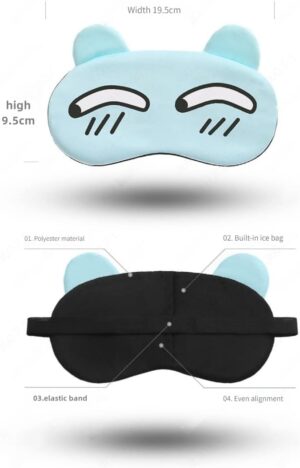 (1pc) (Without Ice Bag) New Sleep Mask Eye Cover Sleeping Mask For Women Men Interesting Night Masks Stylish Blindfold-B0C764PJVD