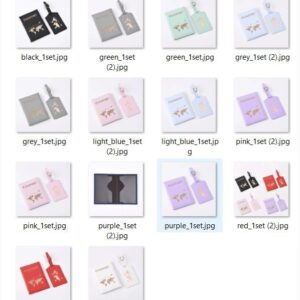 51iLvBgiPIL._AC_ New Passport Cover Luggage Tag Set PU Leather Passport Protector Luggage Tags Passport Wallet ID Card Ticket Clip As Set Show (Black 1set)-B0DVQGZGQ3