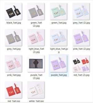 New Passport Cover Luggage Tag Set PU Leather Passport Protector Luggage Tags Passport Wallet ID Card Ticket Clip As Set Show (Black 1set)-B0DVQGZGQ3