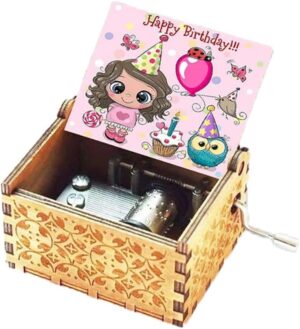 1Pcs Music box Gifts for happy birthday wooden Randomly (A300)-B0CTQX5DZW