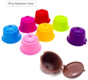 1 Pcs With Plastic Spoon & Cleaning Bruch - Coffee Filters - For the Dulce Gusto Plastic Reusable Coffee Capsules Compatible with the Dolce Gusto Discreet Cup Refill, Use 250 Times-B0C4JW28SY