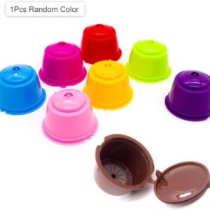 51lPqqfH0iL._AC_ 1 Pcs With Plastic Spoon & Cleaning Bruch - Coffee Filters - For the Dulce Gusto Plastic Reusable Coffee Capsules Compatible with the Dolce Gusto Discreet Cup Refill, Use 250 Times-B0C4JW28SY