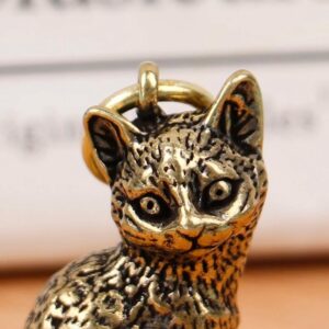 51laRel8FtL._AC_ Small Metal Brass 2.5 * 2.30 Cm Tiger Key Chains (No #3) DIY Hangings Jewelry Accessories Vintage Cute Animal Figurines Car Keyrings Pendants Children Gifts-B0DBG365XC