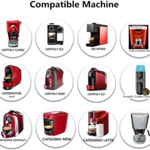 51ldF+Eb8uL._AC_ Reusable Coffee Capsule, Stainless Steel Capsule for K-Fee Caffitaly Cafissmo with Plastic Spoon Cleaning Brush-B0BWRPVPGD