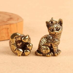 51nYzHrgPPL._AC_ Small Metal Brass 2.5 * 2.30 Cm Tiger Key Chains (No #3) DIY Hangings Jewelry Accessories Vintage Cute Animal Figurines Car Keyrings Pendants Children Gifts-B0DBG365XC