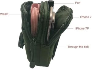 Men Waist Pack Bum Bag Pouch Waterproof Tactical Military Sport Hunting Belt Molle Nylon Mobile Phone Bags Travel Tools (ArmyGreen)-B0CYF75DY2