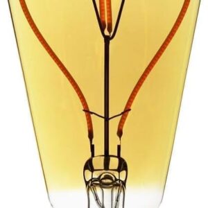 [Green Light- Energy Class A++] Designer Classic LED Filament ST64 Heart Love Design 4 W Dimmable 220/240 V E27 Vintage Light Bulb Antique Amber لمبة ديكور علي شكل قلب ضوء أخضر 4 واط-B0CNLK9L8T