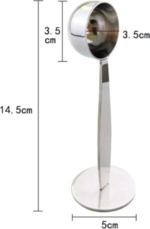 [1 PCs] Coffee Bean Press Espresso, Rumanle Stand Coffee Measure tamper spoon Stainless Steel Coffee & Tea Tools Measuring Tamping Scoop Coffee Tamper (1 Piece, Silver) 5 Cm diameter