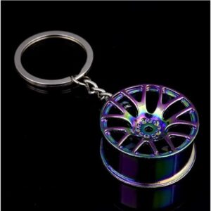 51qcndLvoGL._AC_ Car Wheel Rim Model Key Ring Keyring Auto Accessories Metal Birthday Gift Keychain Decors Wheel Hub Key Chain (colored)