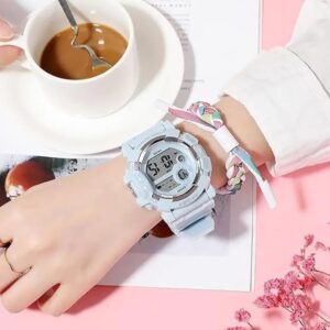 [1Pcs] Kids Watches Fashion Luminous Waterproof Alarm Clock Watches Boys and Girls Student Smart Electronic Watch Gift-B0DX41Z7MN
