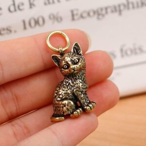 51qgC8Ut-QL._AC_ Small Metal Brass 2.5 * 2.30 Cm Tiger Key Chains (No #3) DIY Hangings Jewelry Accessories Vintage Cute Animal Figurines Car Keyrings Pendants Children Gifts-B0DBG365XC