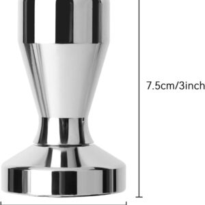 51rKtVRzviL._AC_SL1200_ 5.4 Kilos- Coffee Tamper, Stainless Steel Espresso Coffee Bean Press Base Espresso Tamper 51mm & 35mm Tool (Silver)-B0CVS2VZ18