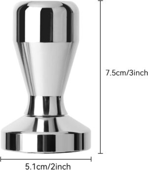 HKzzy Coffee Tamper, Stainless Steel Espresso Coffee Bean Press Base Espresso Tamper 51mm Tool (Silver(51mm))-B0CF1JRPBP