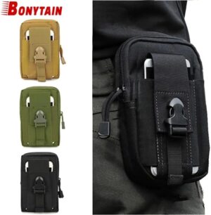 Men Tactical Molle Pouch Belt Waist Bag Edc Phone Pocket Fanny Pack Running Camping Bags Soft Back Hunting Accessories -18X10Cm (Green)-B0DFYW9V9H