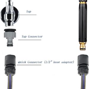 51sZoUCFHXL._AC_SL1500_ Garden Hose Pipe Spray Gun Starter Set, Alloy High Pressure Hose Watering Nozzle Gun with Hose End Quick Connector, Threaded Tap Adapter Hose Fitting for Car Washing, Garden Irrigation-B0DWB7VNDV