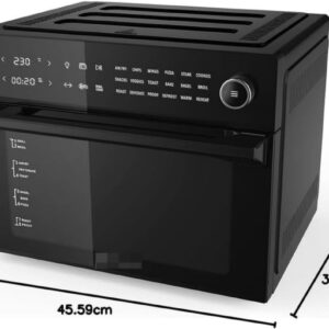 51t+rVlJlpL._AC_SL1102_ Family Air Fryer 30L Digital Display Dual Cook Function Air Fryer With Multi Programmes 1800Watt 30-230 Degree Timer 12 Hours Black Editions, Steam Functions-B0DVBJ4XLX