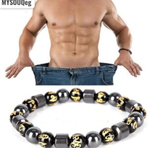 [1PCs] 1pcs Hematite Magnet Bracelets Tiger Eye Stone Magnetic Therapy Bracelet Magnetic Weight Loss Bracelets For Fashion Men Jewelry-B0DT7FL874