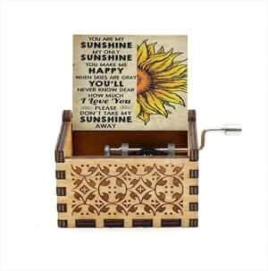 Music Box New Addition You Are My Sunshine - Music Box Hand-Cranked Music Box SunFlower Edition-B0DFDY4MNQ