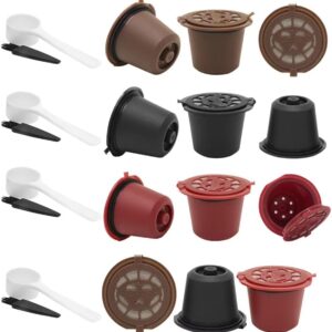 [1PCS+Brash+Spoon] Reusable Capsules Refillable Coffee Pod for Capsule for Coffee Machine Color As Shown-B0DJ98FM72