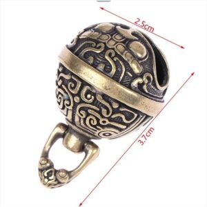 Styles Brass Fortune Chinese Feng Shui Antique Coins Keyring Good Fortune Soild Gourd Keychain Wealth Success Jewelry as Shown (1pc A2)-B0DSTDJ6C9