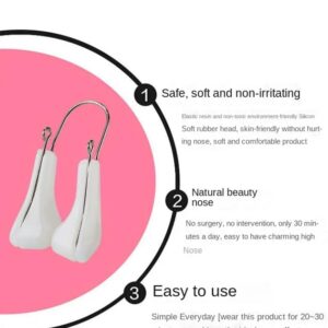 (1Pcs)  Nose Shaping Corrector Bridge Lifting Up Nose Straightener Nose Shaper Clip Nose Lift-Up Shaper Silicone Nose Lifter (Pink, Normal)-B0DF7CGZ2L
