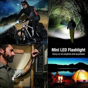 COB LED Flashlight Rechargeable Torch Zoom Flashlight Built-in Battery+USB Cable (1 Pack) 11Cm (1 Pack)-B0DJ8KZ8TV
