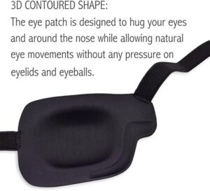 1Pcs-Kid's/Adult Black Adjustable Soft and Comfortable Pirate Eye Patch Single Eye Mask for Amblyopia Lazy Eye ‍ (Left)-B0DBMYJSMW