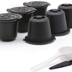 51zsXCWhgxL._AC_SL1000_ weeman Reusable K Cups Coffee Filters Fits For Most Models Coffee Filters Replacement Universal Reusable To Use With Select Single Cup Coffee Makers(3 filters + spoon brush)-B09C1ZS29R