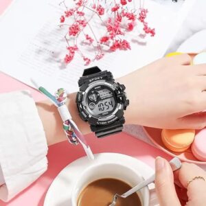 [1Pcs] Kids Watches Fashion Luminous Waterproof Alarm Clock Watches Boys and Girls Student Smart Electronic Watch Gift-B0DX46JZ33