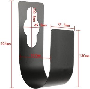 (1PC) Best Sturdy Garden Spigot Hose Hook Holder, Durable Metal Wall Mount Expandable Watering Hose Hanger Hook, Pipe Holder Tidy Hook Reel Tap for Heavy Garden Irrigation Hose - Black-B0C78NBQ5P