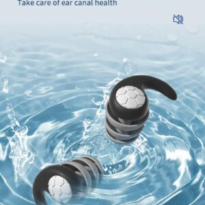 610RK4YIrxL._AC_SL1351_ 1 Pair Triple Layer Silicone Noise Cancelling Earplugs Suitable for Sleep Swimming Waterproof Noise Filter Creating Random Color-B0DWVB6X7S