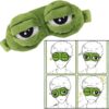 1Pcs - 3D Frog Cartoon Design Sleeping Eye Blinder Soft Plush Eye Mask Green-B0CKVXHVZZ