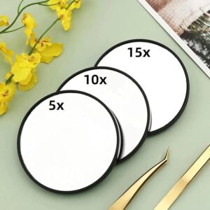[1Pcs - 9Cm Diameter +1 Tweezer ] Small Makeup Mirror Magnifying Mirror With Two Suction Cups For Outdoor - Germany قطر 9 سم فقط - صغيره (10 X)-B0DYB4SCLL