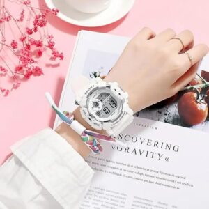 [1Pcs] Kids Watches Fashion Luminous Waterproof Alarm Clock Watches Boys and Girls Student Smart Electronic Watch Gift-B0DX46JZ33
