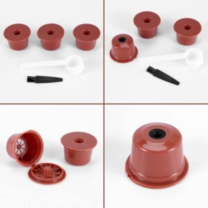 Ksrnsne 3Pcs Coffee Capsules Refillable Steel Coffee Filter Pods Reusable Cup for Caffitaly Coffee Capsule Shell-B0B5GZBBX3