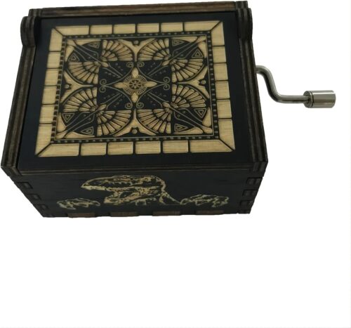 MySouq-Store 1pcs Music box Black addition Park - Music Box Hand-Cranked Music Box-B0D9ZLKPHF