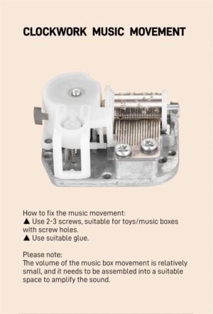 Music Box Movement Mechanical Clockwork Music Bell Musical Boxes Accessories Home Decor - Volume of the music box movement is relatively small, (Random Melody)-B0DFLQH4GR