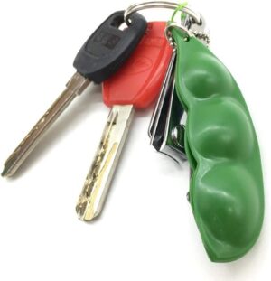 Three pieces Fidget Bean Squeeze Bean Edamame Keychain Fidget Toy with Funny Facial Expressions,Pea Keychain for Kid and Adults Improve Focus Toy-B0968XZSMQ